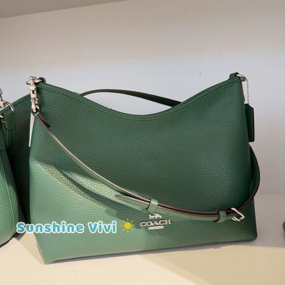 NWT COACH CR148 Laurel Shoulder Bag Soft Pebble Leather in